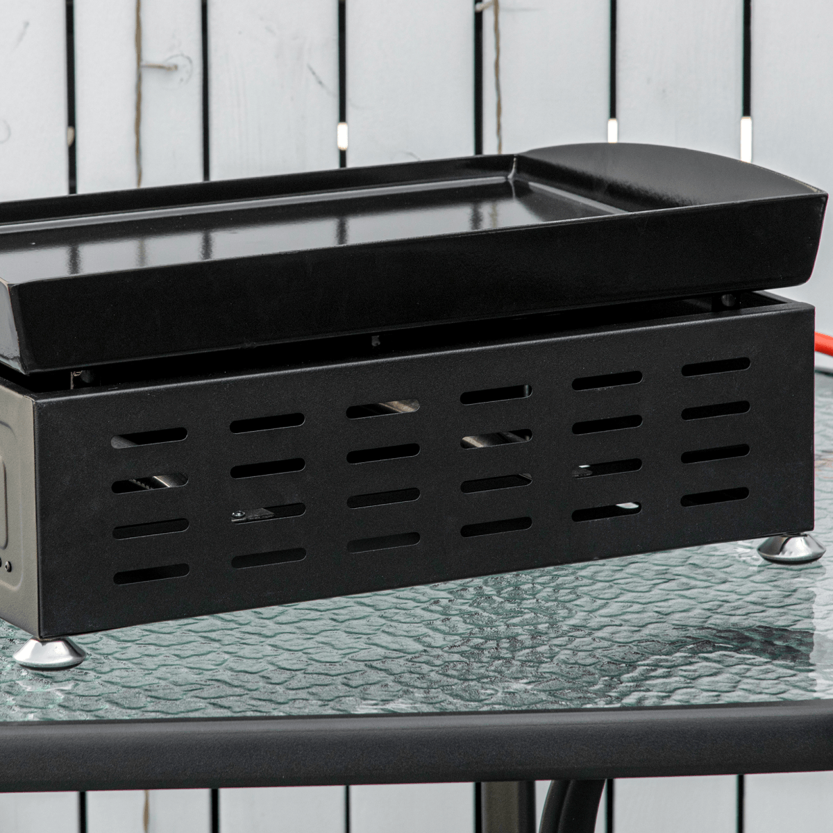 Outsunny Portable Gas BBQ Grill with 2 Stainless Steel Burner, 6kW