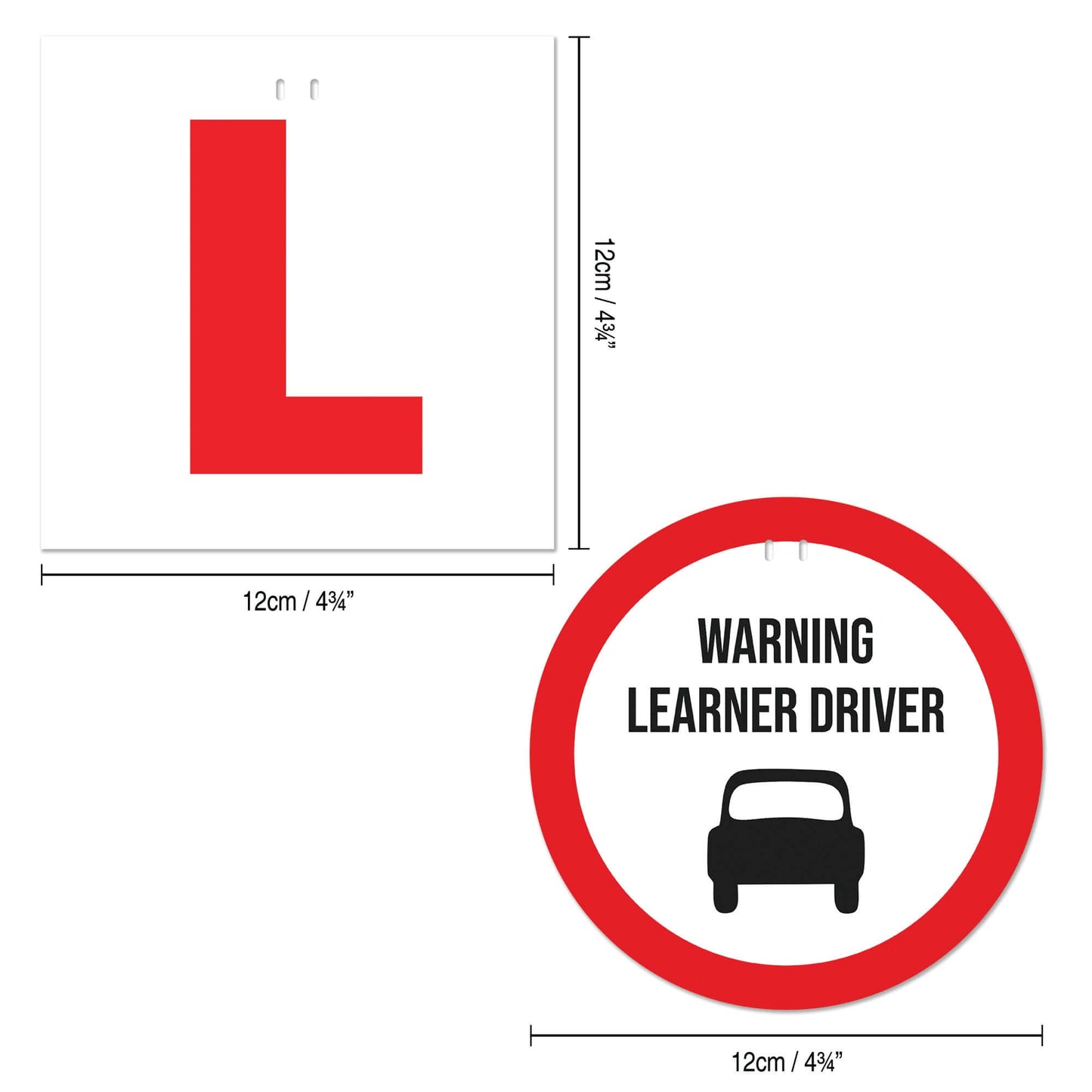 Learner Driver party decoration featuring L plate and warning sign, perfect for new driver celebrations.