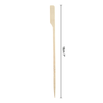 18cm Bamboo Paddle Skewers - Pack of 50 | Bamboo Cocktail Picks for Kebabs, Burgers, Appetisers, Fruit, BBQ & Crafts (50, 18cm / 7 Inch)