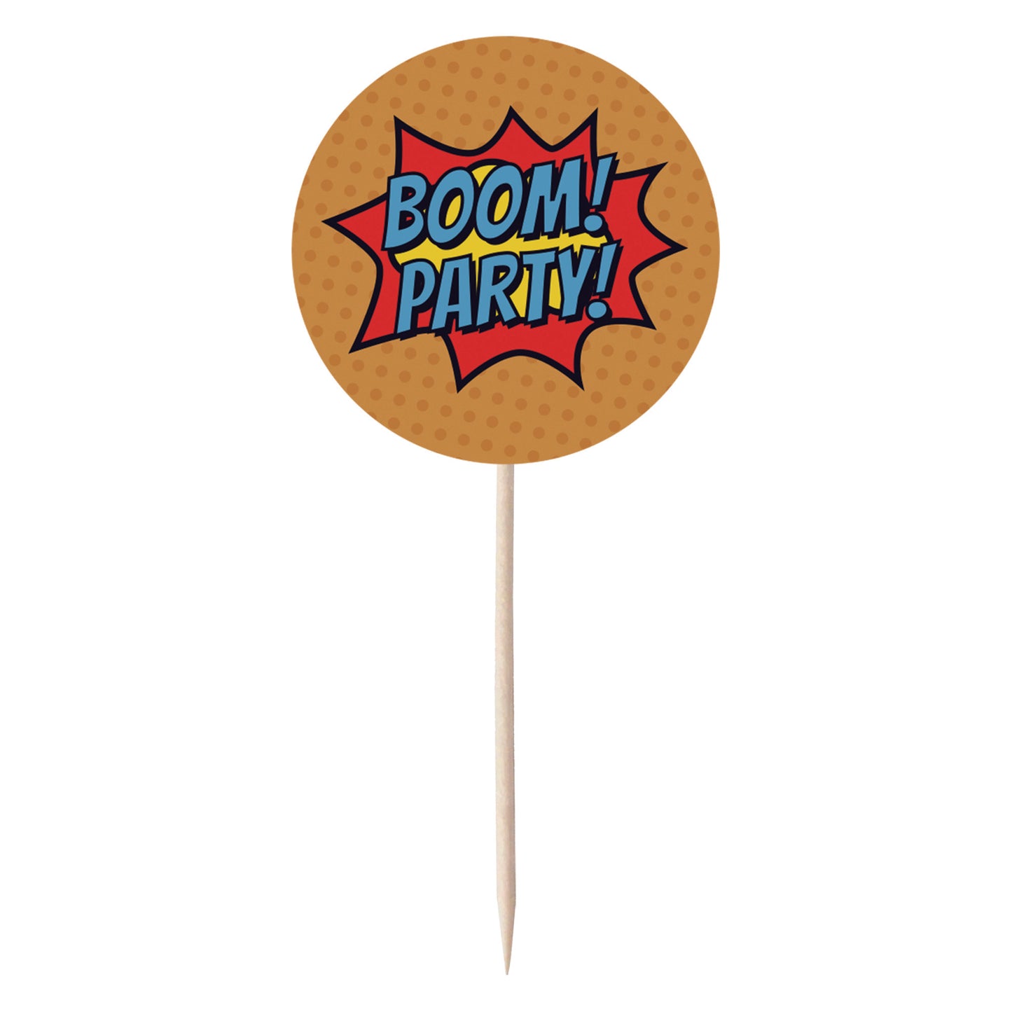 Superhero Comic Book Cupcake Toppers Set - 24pc - Birthday Celebration Cupcake & Cake Decorations