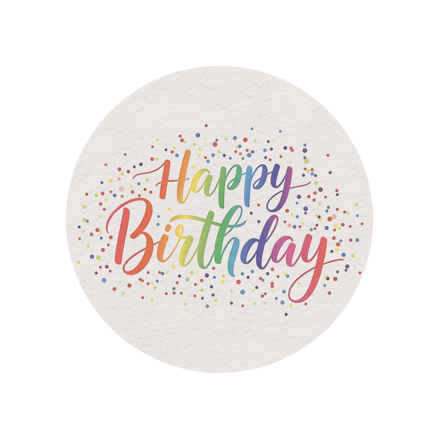 24 x Happy Birthday Edible Wafer Cupcake Toppers – Pre-Cut 3.8cm Birthday Cake Decorations – Thick Wafer Paper – Colourful Cupcake Toppers for Kids & Adults