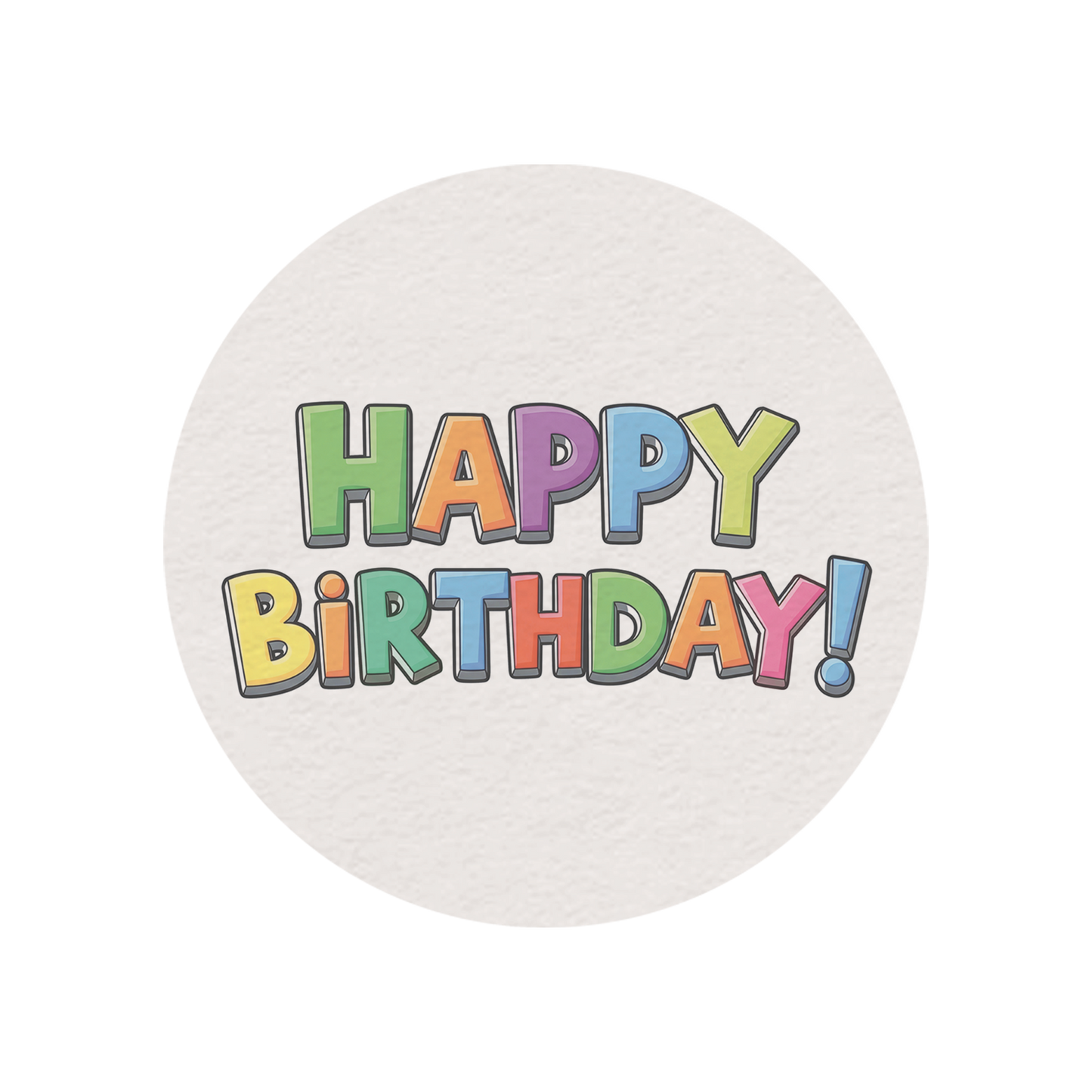 24 x Happy Birthday Edible Wafer Cupcake Toppers – Pre-Cut 3.8cm Birthday Cake Decorations – Thick Wafer Paper – Colourful Cupcake Toppers for Kids & Adults