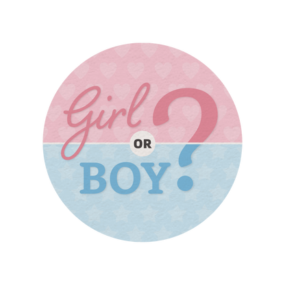 24 x Girl or Boy? Baby Shower Edible Wafer Cupcake Toppers – Pre-Cut 3.8cm Football Cake Decorations – Thick Wafer Paper – Gender Reveal Cakes & Cupcakes