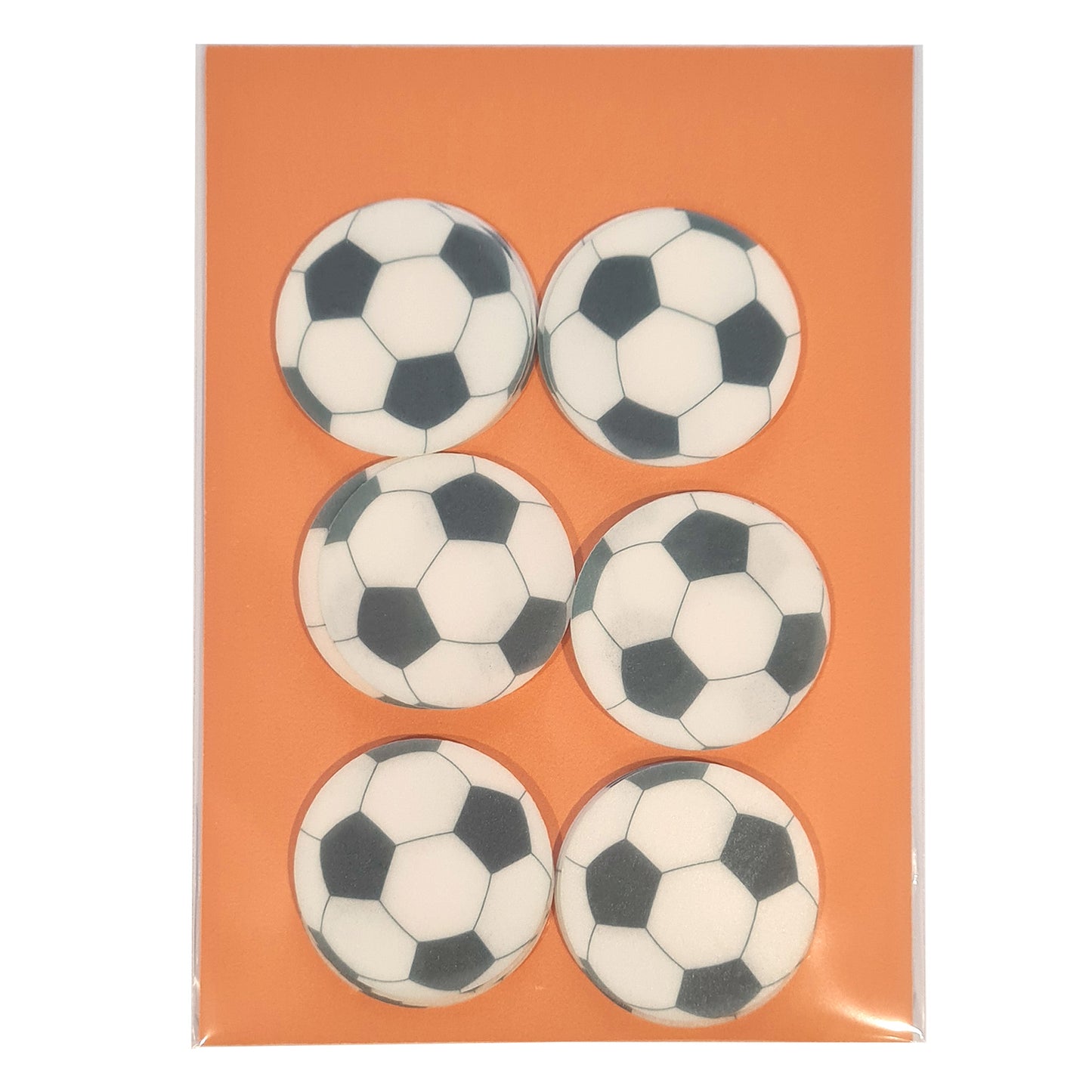 24 x Football Edible Wafer Cupcake Toppers – Pre-Cut 3.8cm Football Cake Decorations – Thick Wafer Paper – Boys Birthday, Football Parties, Cakes & Cupcakes