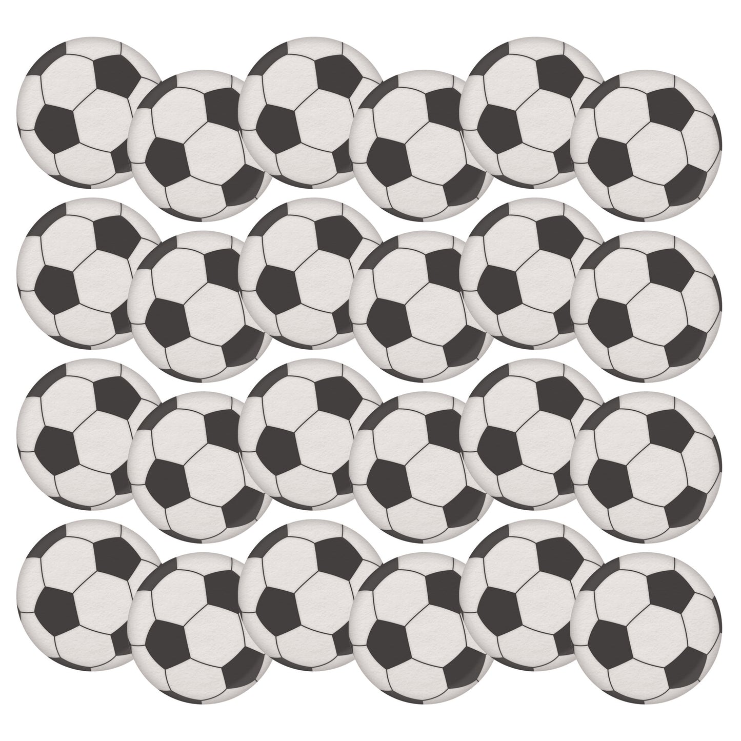 24 x Football Edible Wafer Cupcake Toppers – Pre-Cut 3.8cm Football Cake Decorations – Thick Wafer Paper – Boys Birthday, Football Parties, Cakes & Cupcakes