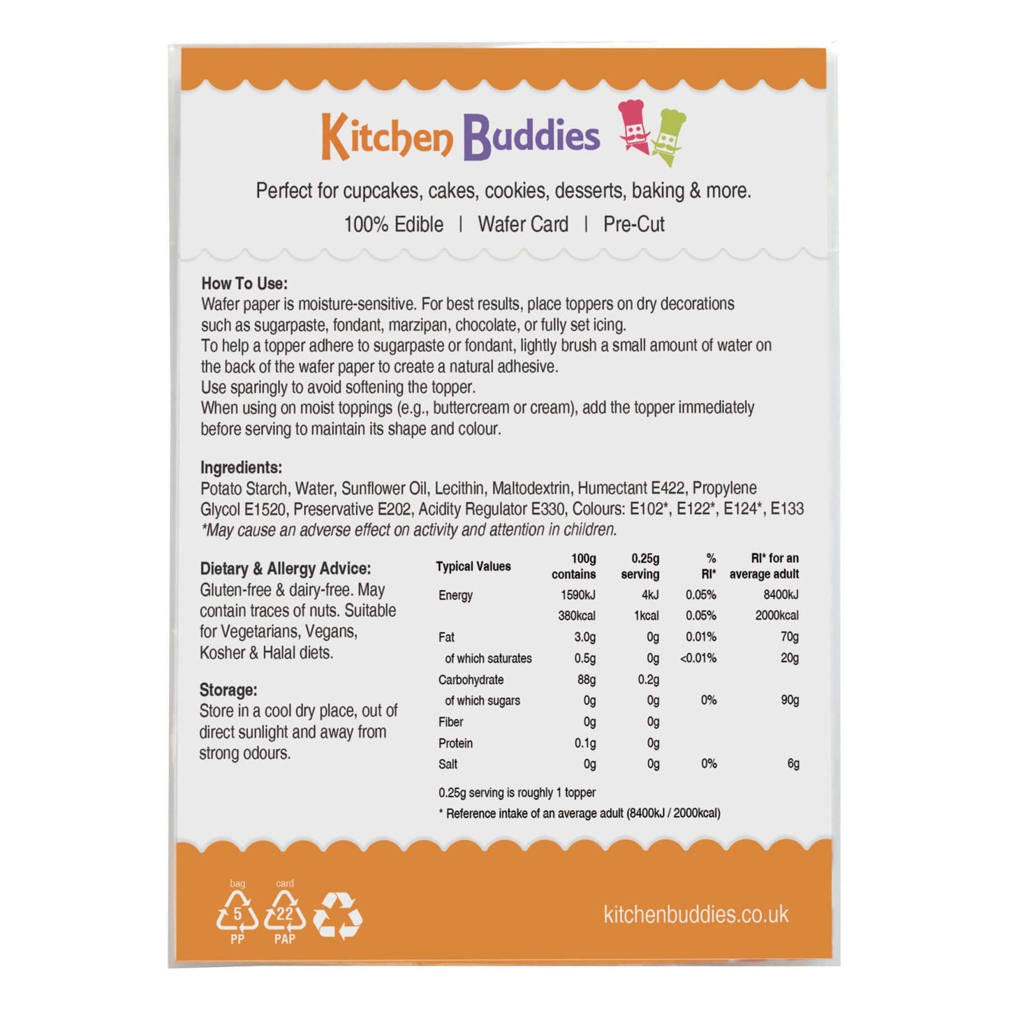 24 x Mother's Day Edible Wafer Cupcake Toppers – Pre-Cut 3.8cm Cake Decorations – Thick Wafer Paper – Messages for Mum Ideal for Cakes & Cupcakes