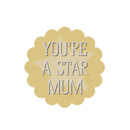 24 x Mother's Day Edible Wafer Cupcake Toppers – Pre-Cut 3.8cm Cake Decorations – Thick Wafer Paper – Messages for Mum Ideal for Cakes & Cupcakes