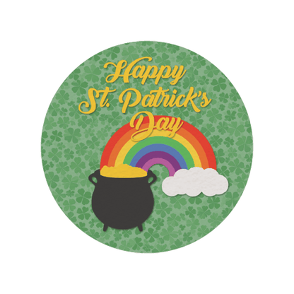 24 x St. Patrick's Day Edible Wafer Cupcake Toppers – Pre-Cut 3.8cm Cake Decorations – Thick Wafer Paper – Ideal for Cakes & Cupcakes