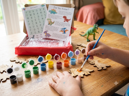Kitchen Buddies Dinosaur Kids Painting Set 4+ - Fridge Magnets - 8 Shapes