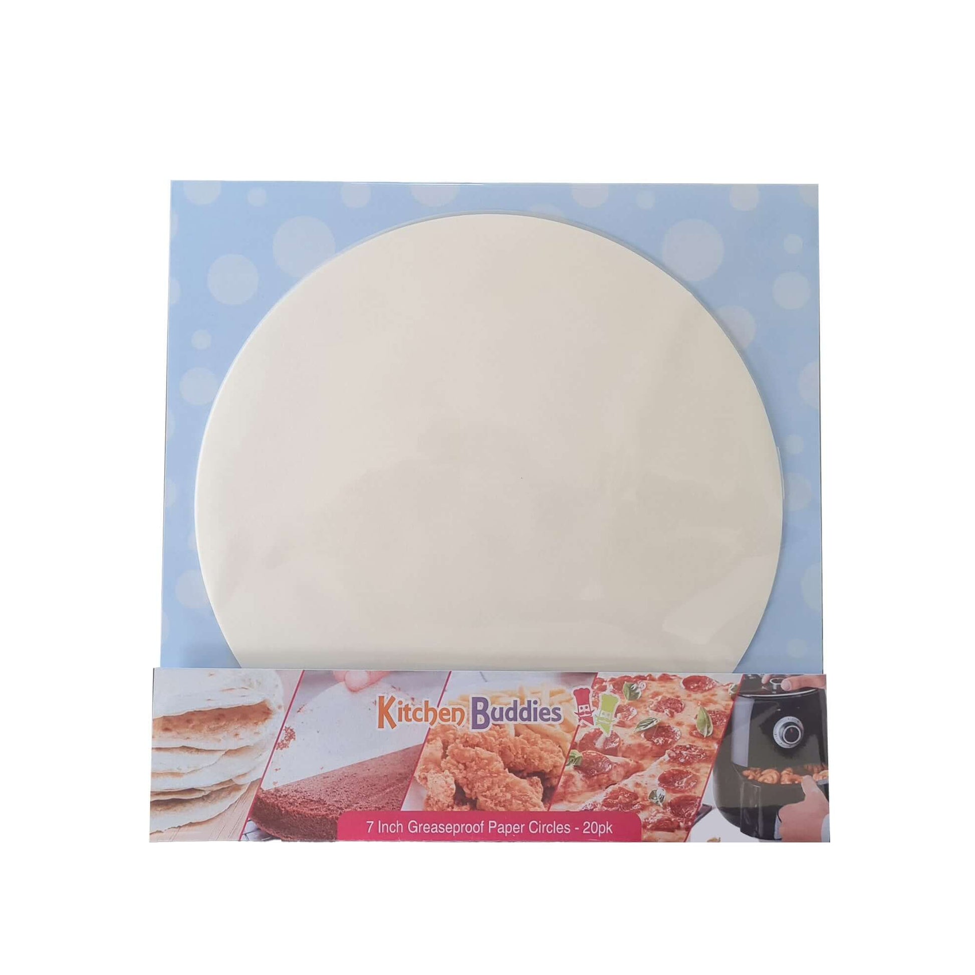 7 inch greaseproof parchment circles for baking, perfect for lining cake tins and preventing food sticking.