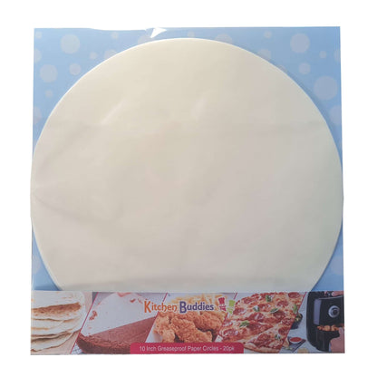 10 inch greaseproof parchment circles for baking, perfect for lining cake tins and preventing food from sticking.