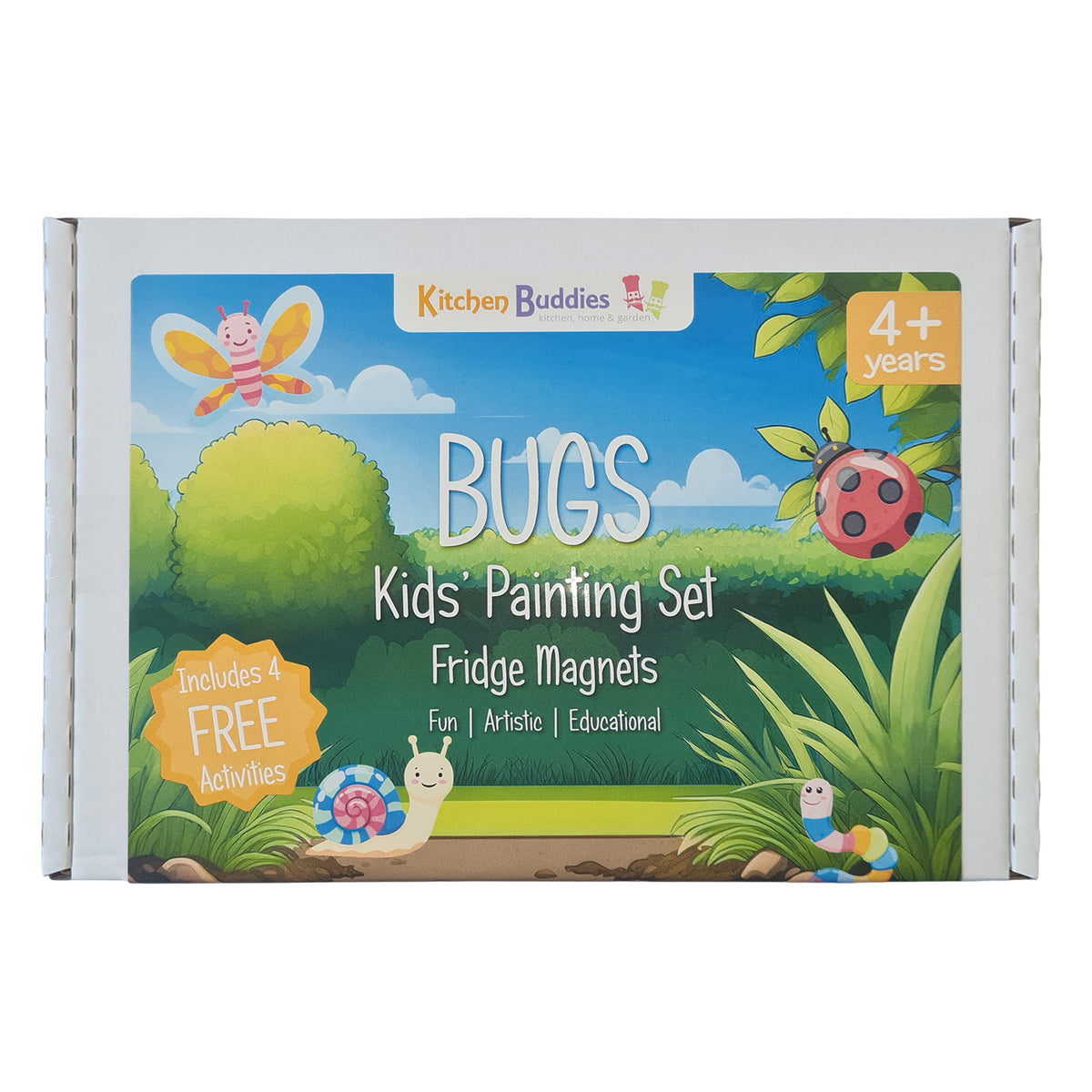 Kitchen Buddies Bugs Kids Painting Set 4+ - Fridge Magnets - 8 Shapes