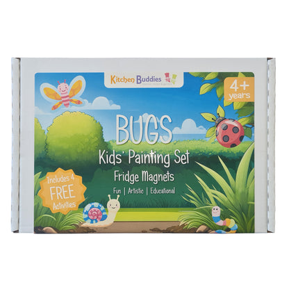 Kitchen Buddies Bugs Kids Painting Set 4+ - Fridge Magnets - 8 Shapes