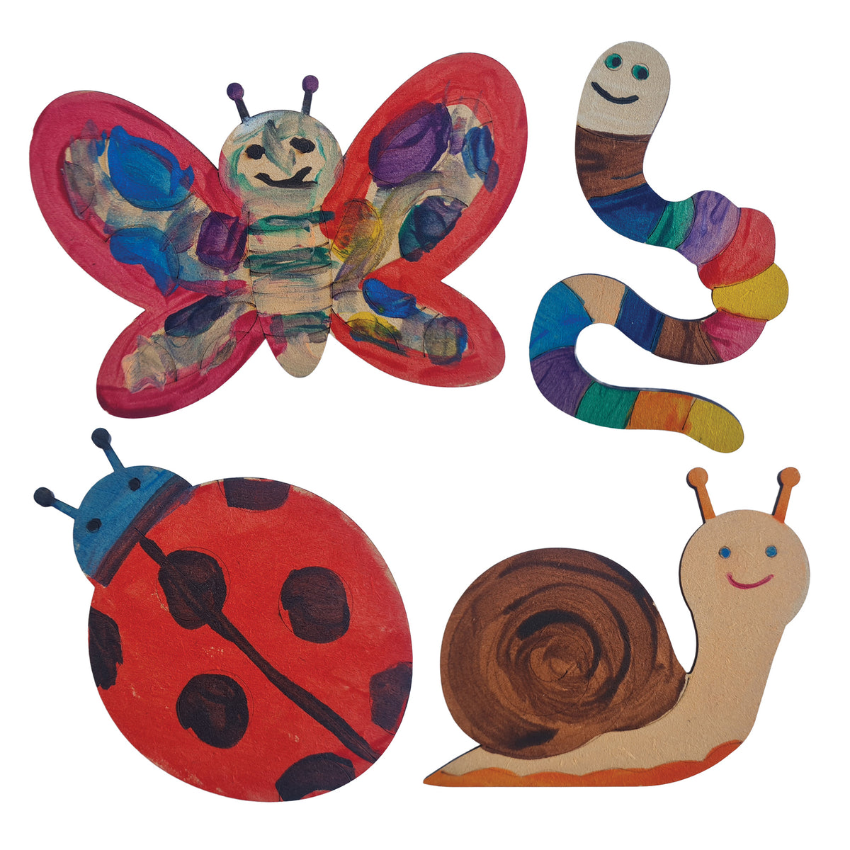 Kitchen Buddies Bugs Kids Painting Set 4+ - Fridge Magnets - 8 Shapes