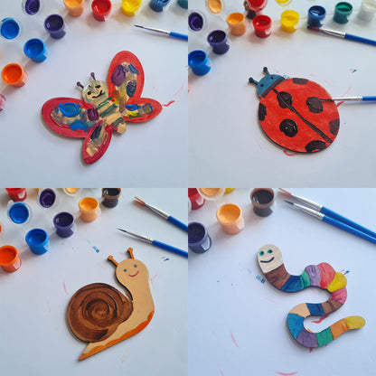 Kitchen Buddies Bugs Kids Painting Set 4+ - Fridge Magnets - 8 Shapes