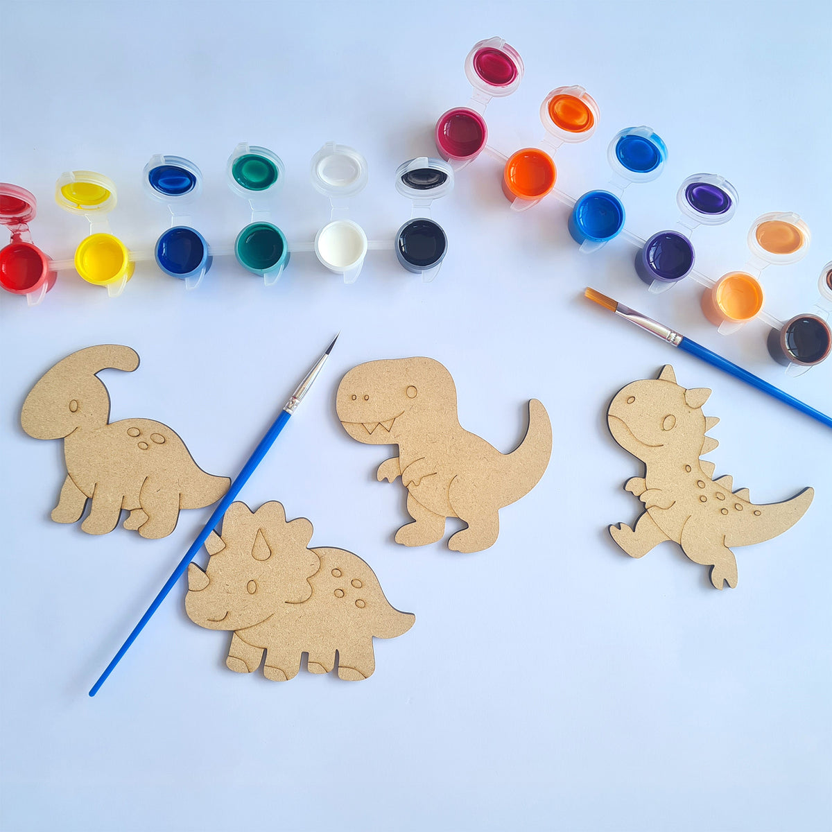 Kitchen Buddies Dinosaur Kids Painting Set 4+ - Fridge Magnets - 8 Shapes