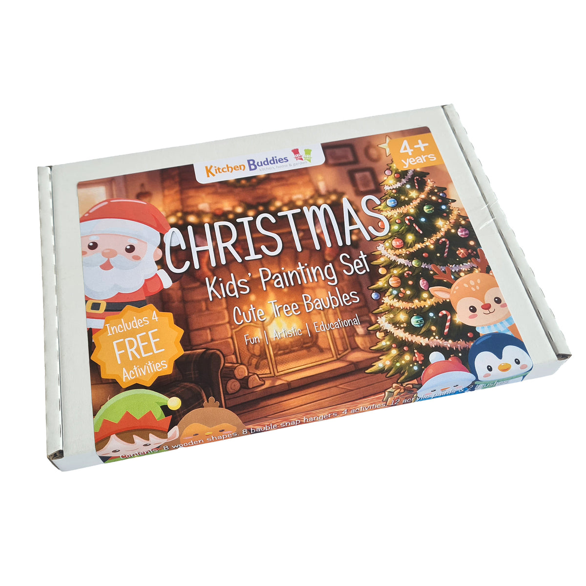 Kitchen Buddies Christmas Cutie Baubles Kids Painting Set 4+