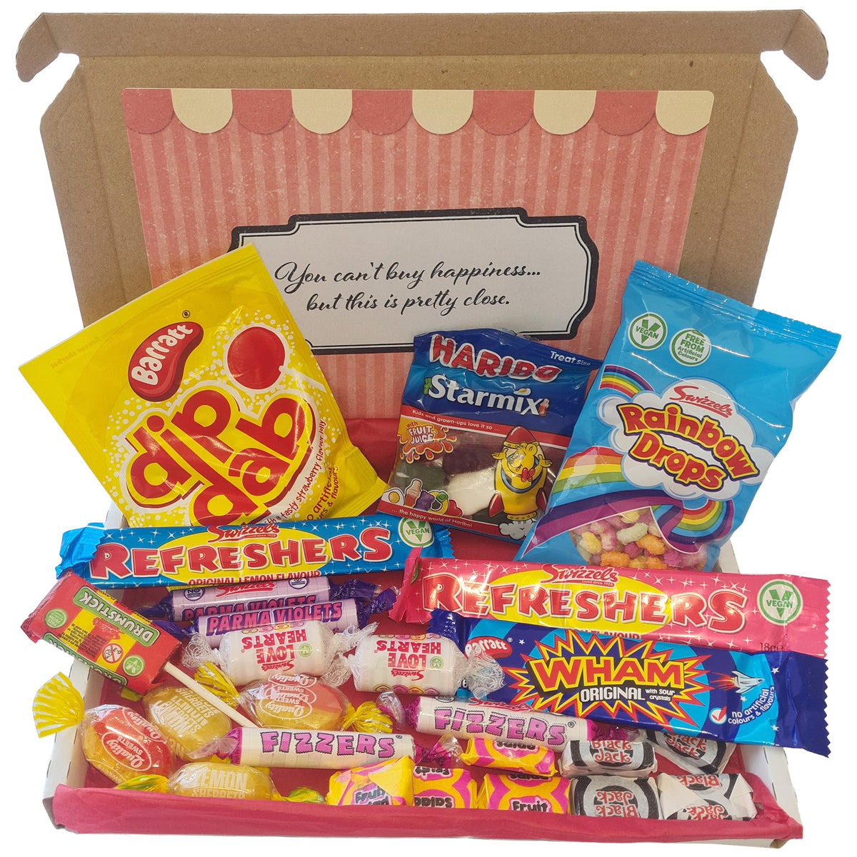 Retro Sweets Gift Box with 25 Pieces of Letterbox-Friendly British Candy