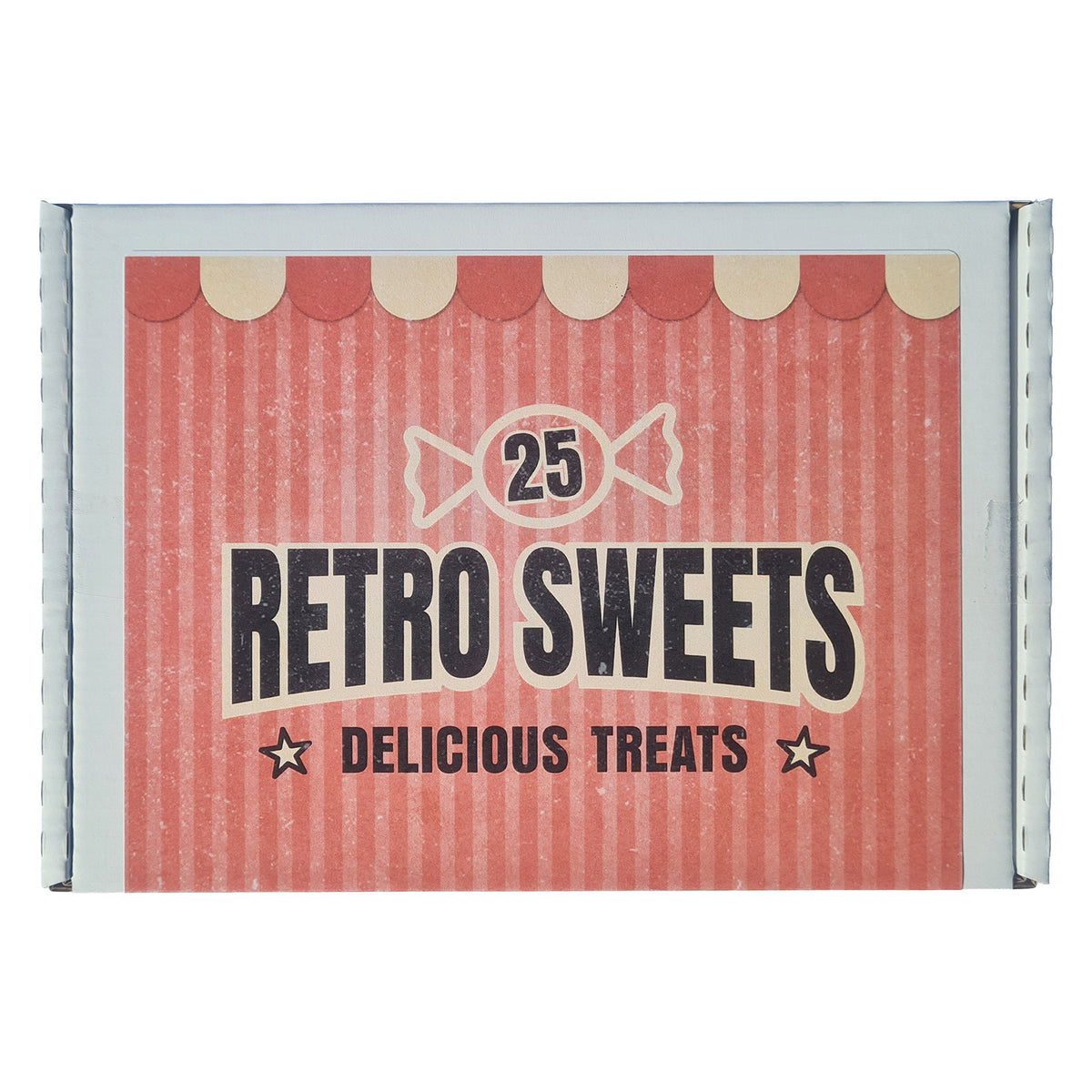 Retro Sweets Gift Box with 25 Pieces of Letterbox-Friendly British Candy