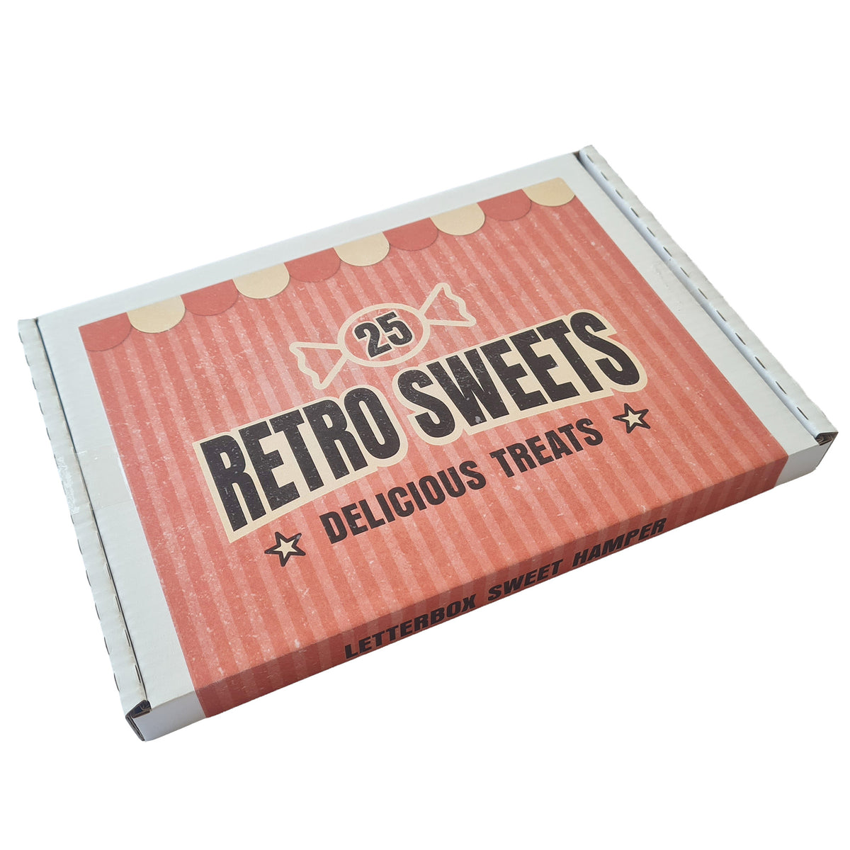 Retro Sweets Gift Box with 25 Pieces of Letterbox-Friendly British Candy