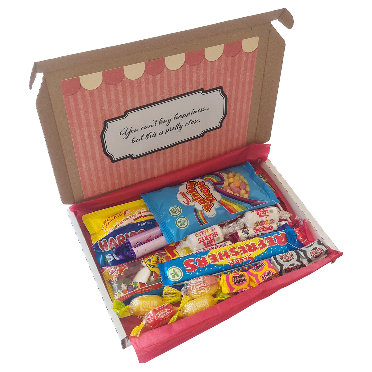 Retro Sweets Gift Box with 25 Pieces of Letterbox-Friendly British Candy