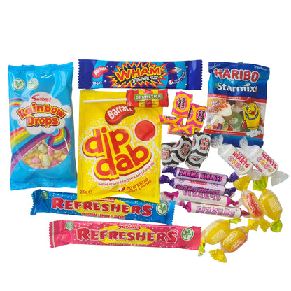Retro Sweets Gift Box with 25 Pieces of Letterbox-Friendly British Candy