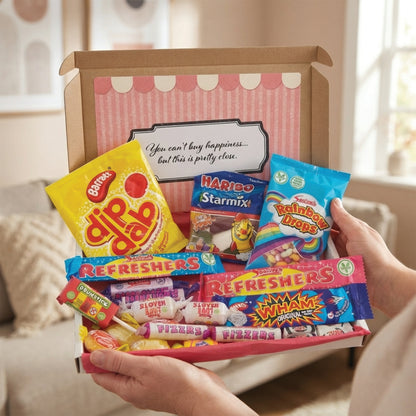 Retro Sweets Gift Box with 25 Pieces of Letterbox-Friendly British Candy