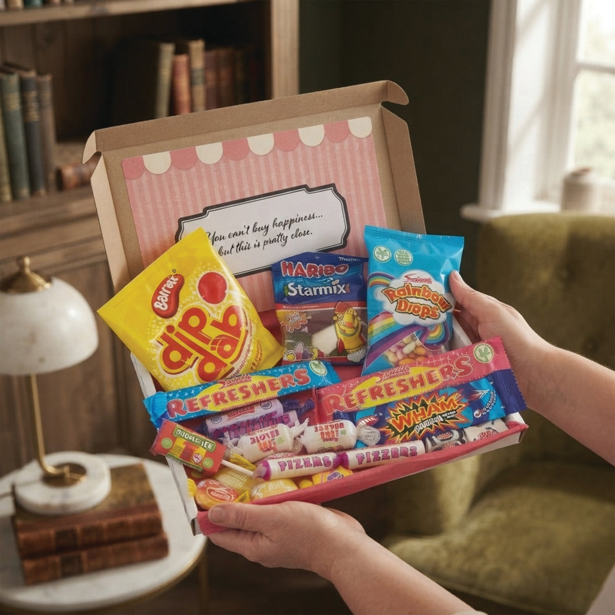 Retro Sweets Gift Box with 25 Pieces of Letterbox-Friendly British Candy