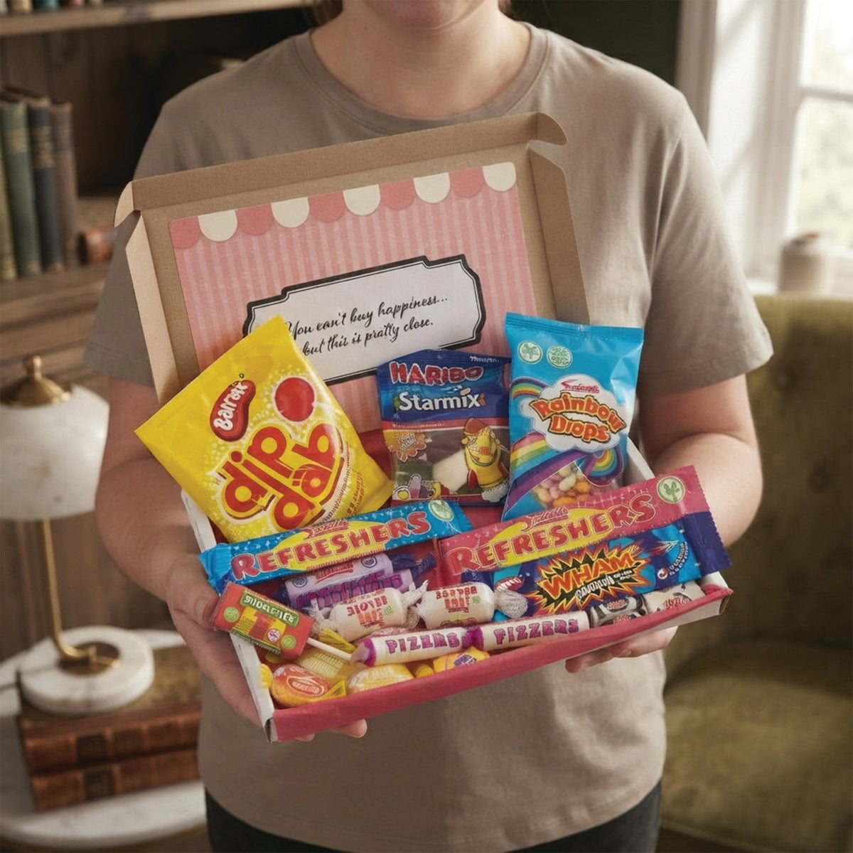 Retro Sweets Gift Box with 25 Pieces of Letterbox-Friendly British Candy