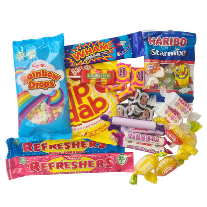 Christmas Retro Sweets Gift Box 25pc, Letterbox Candy Hamper