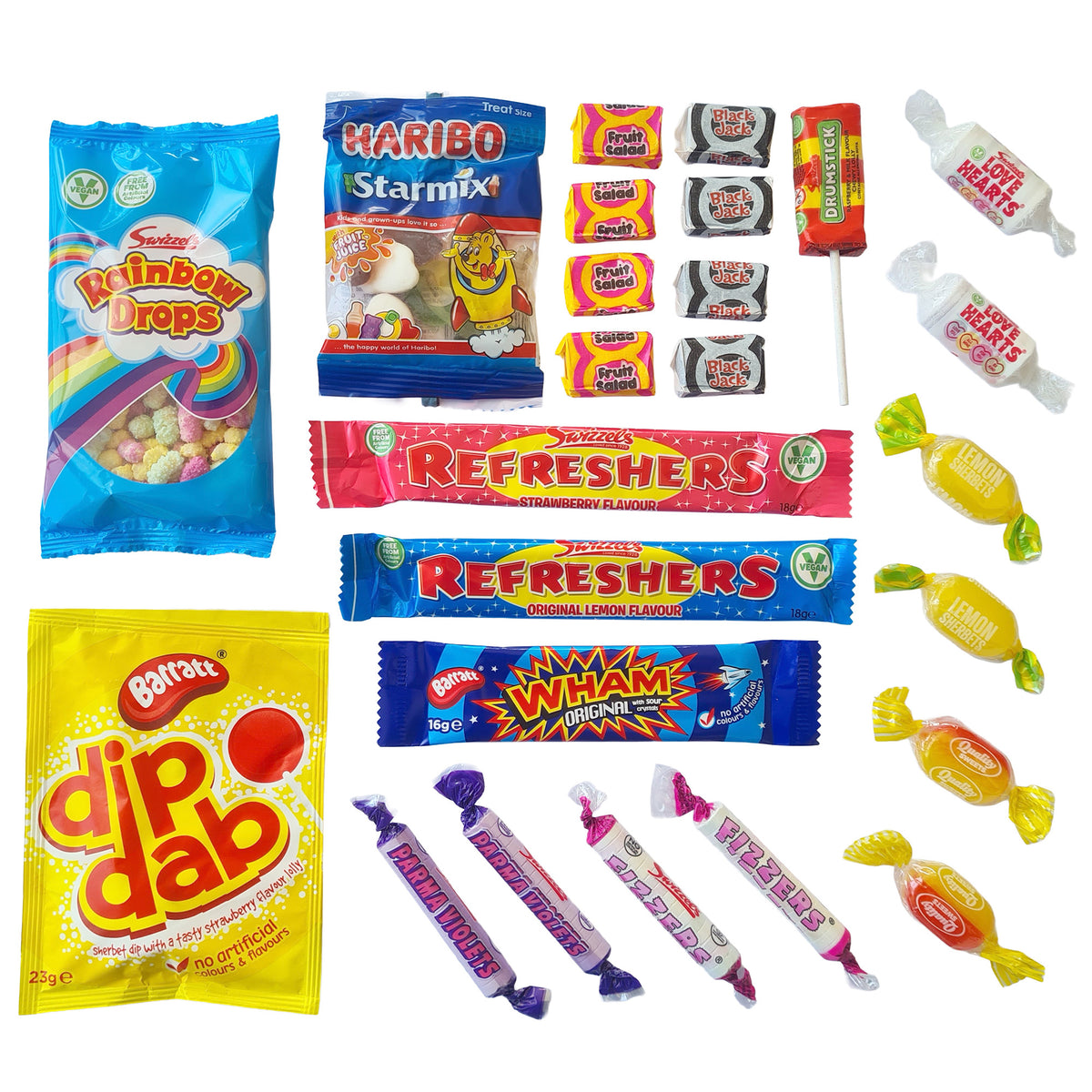 Christmas Retro Sweets Gift Box 25pc, Letterbox Candy Hamper