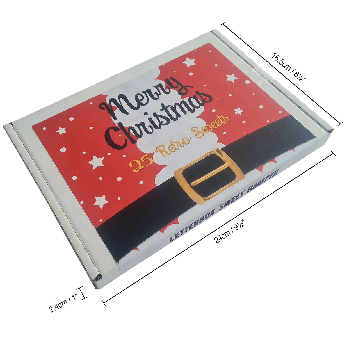 Christmas Retro Sweets Gift Box 25pc, Letterbox Candy Hamper