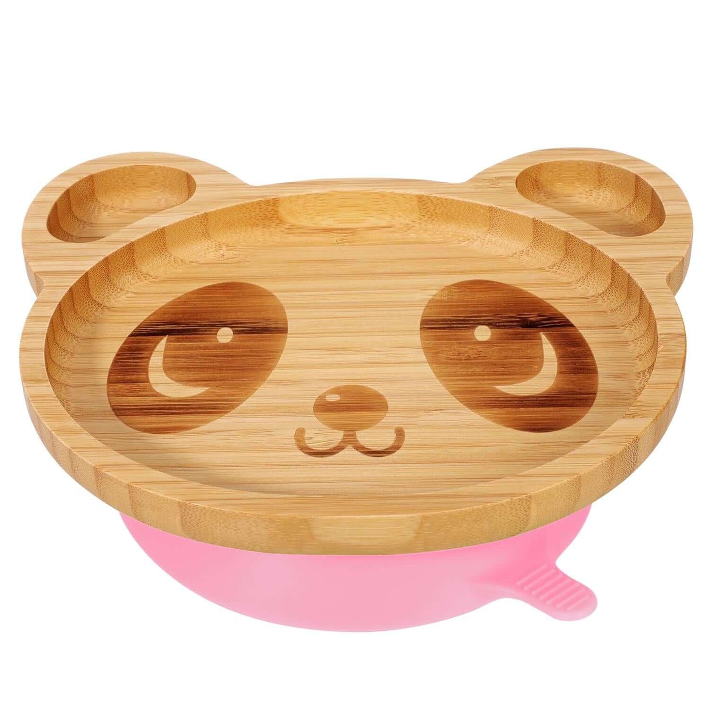 Vinsani Bamboo Panda Plate with suction base, child-friendly design, perfect for fun meal serving.