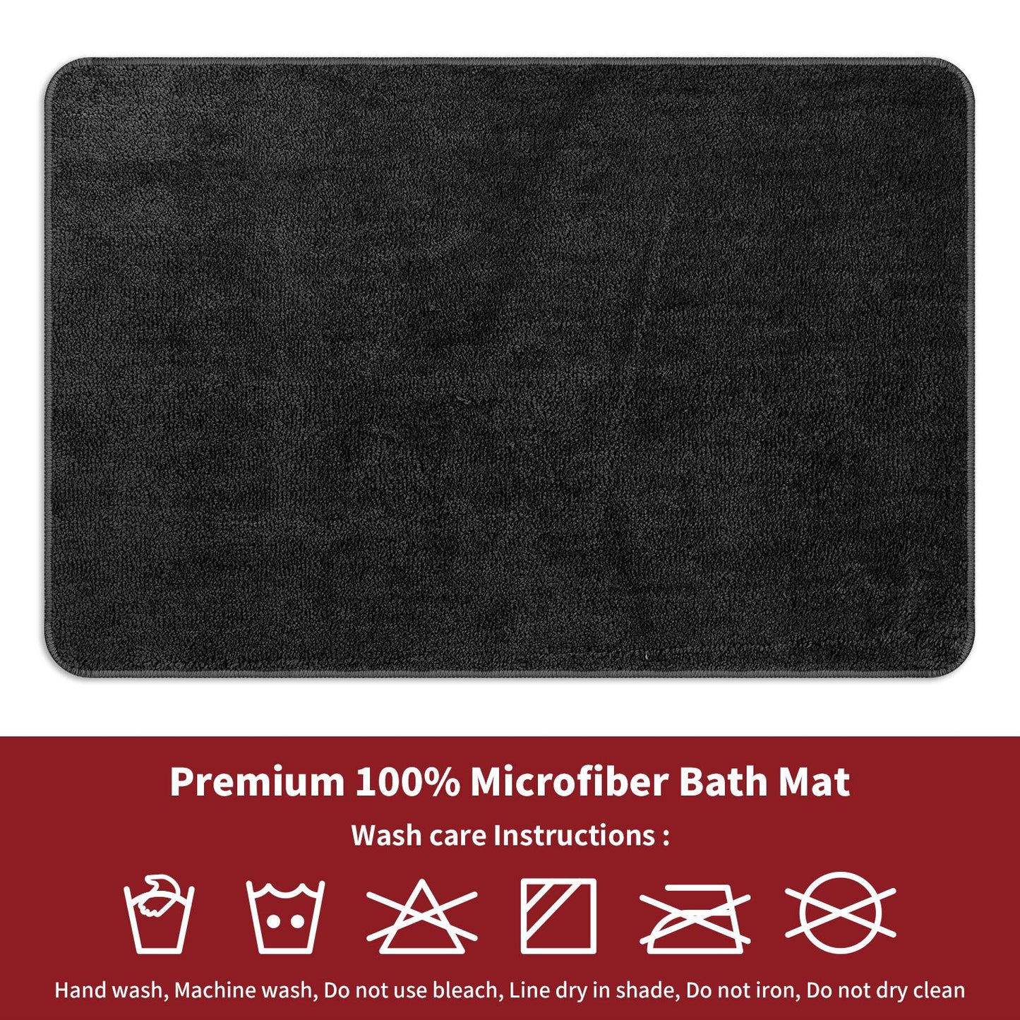 VINSANI BATH MAT 50X80cm DARK GREY