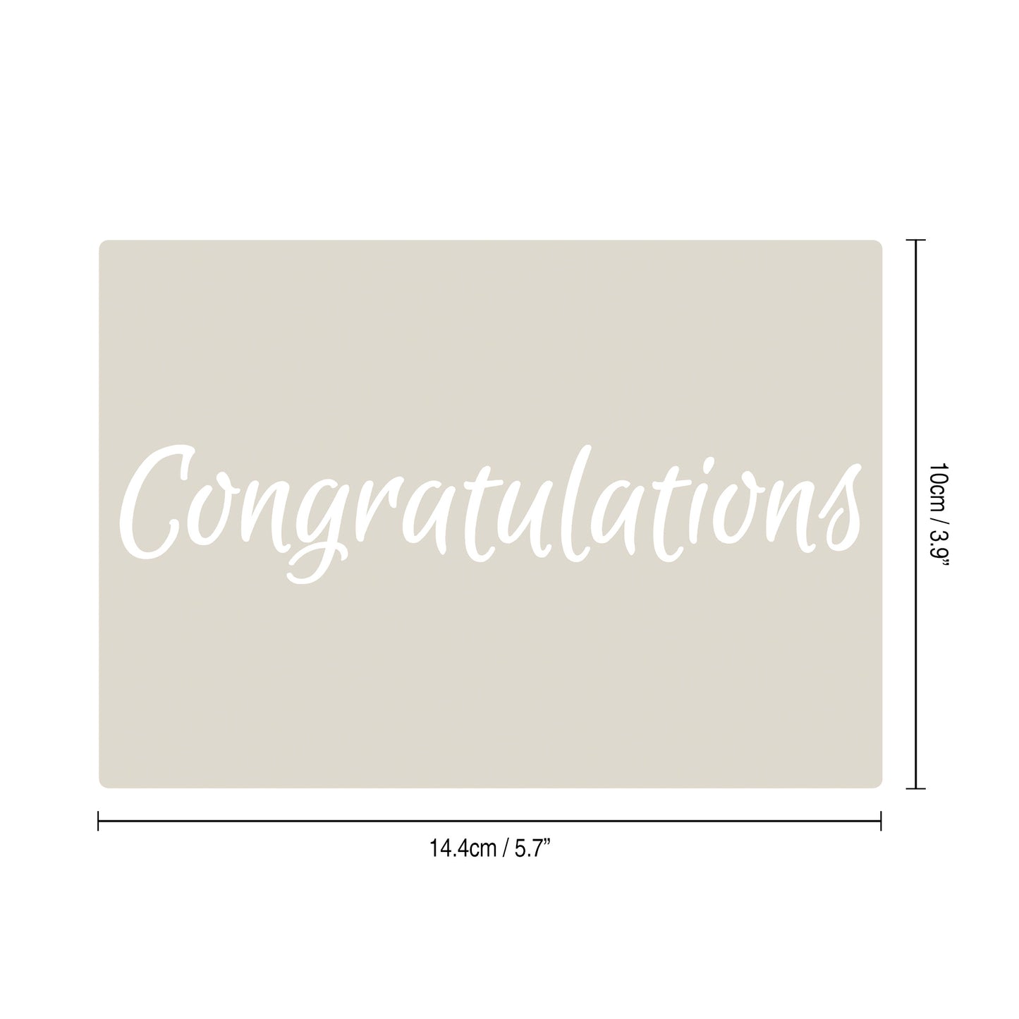 Celebration Script Message Set 1,Happy Birthday, Happy Anniversary & Congratulations, A6 Craft & Cake Decorating Stencil, Reusable Mylar for Cakes, Cards, & Crafts