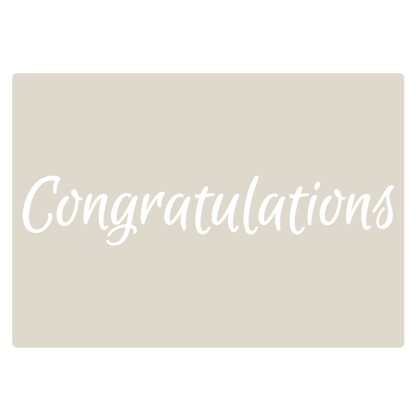Celebration Script Message Set 1,Happy Birthday, Happy Anniversary & Congratulations, A6 Craft & Cake Decorating Stencil, Reusable Mylar for Cakes, Cards, & Crafts