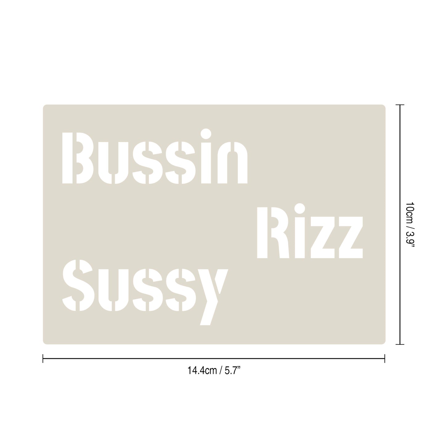 Gen Z & Gen Alpha Brain Rot Slang Stencil Set 4pc, Rizz, Skibidi, No Cap, Fire, etc, A6 Reusable Mylar Templates for Walls, Cakes, Crafts, Cards & More