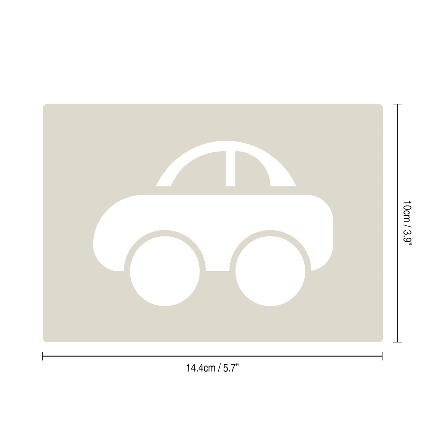 Cute Car Stencil Set 4pc featuring 4 cute cars: saloon, convertible, sports and SUV/4x4, A6 Reusable Mylar Templates for Walls, Cakes, Crafts, Cards & More