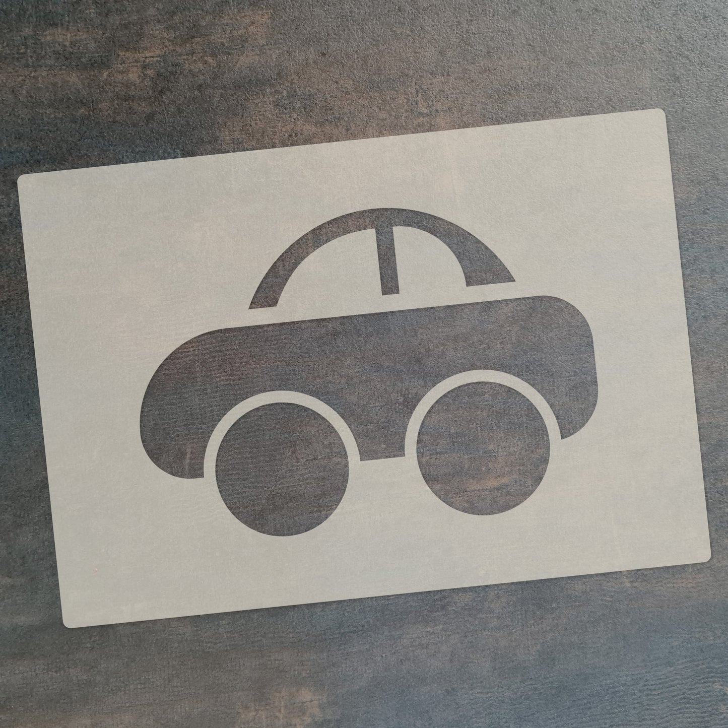 Cute Car Stencil Set 4pc featuring 4 cute cars: saloon, convertible, sports and SUV/4x4, A6 Reusable Mylar Templates for Walls, Cakes, Crafts, Cards & More