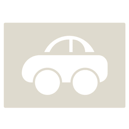 Cute Car Stencil Set 4pc featuring 4 cute cars: saloon, convertible, sports and SUV/4x4, A6 Reusable Mylar Templates for Walls, Cakes, Crafts, Cards & More