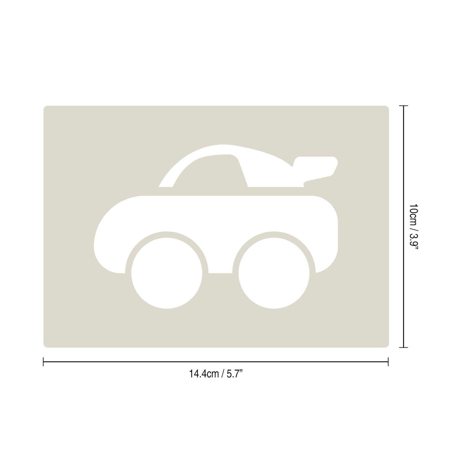 Cute Car Stencil Set 4pc featuring 4 cute cars: saloon, convertible, sports and SUV/4x4, A6 Reusable Mylar Templates for Walls, Cakes, Crafts, Cards & More
