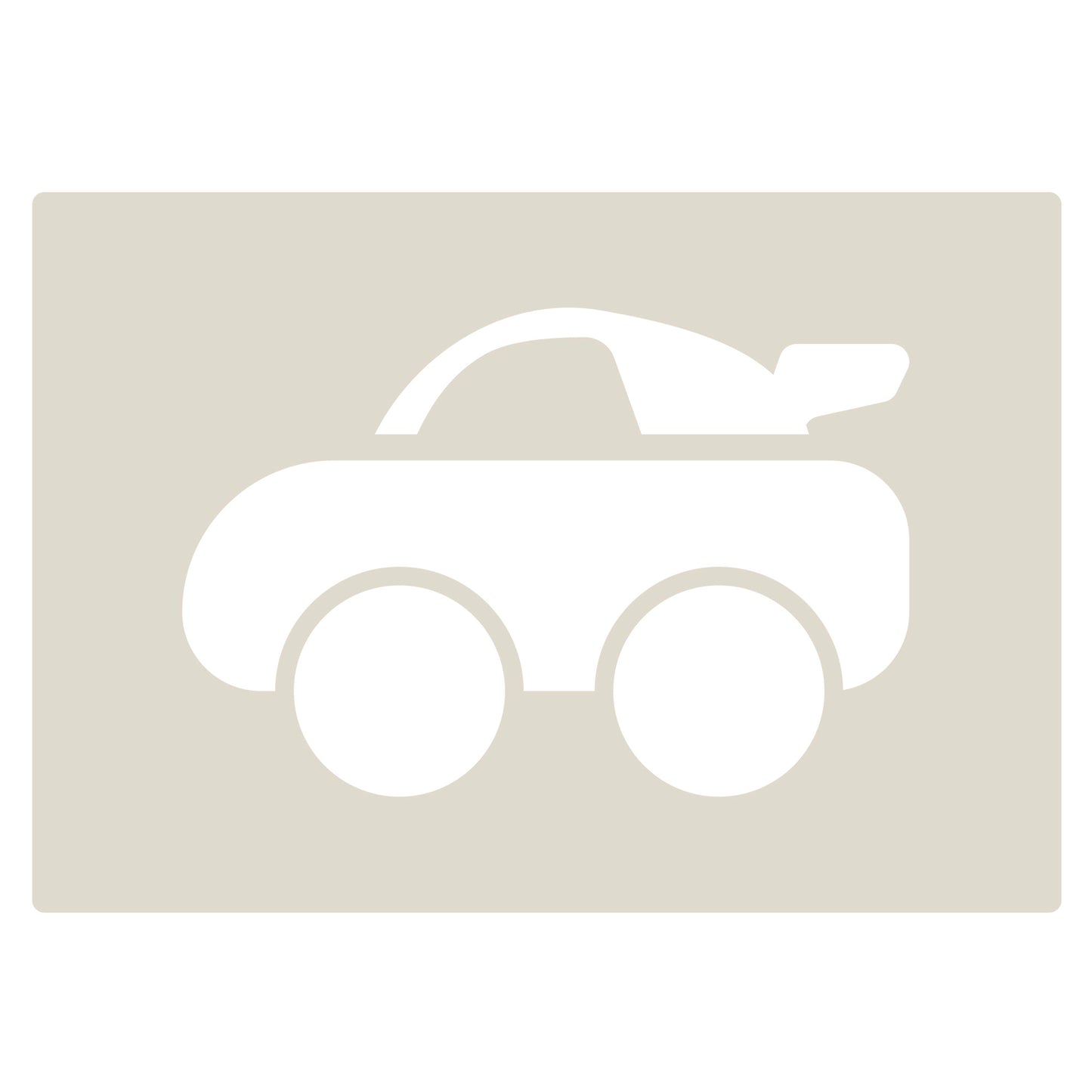 Cute Car Stencil Set 4pc featuring 4 cute cars: saloon, convertible, sports and SUV/4x4, A6 Reusable Mylar Templates for Walls, Cakes, Crafts, Cards & More