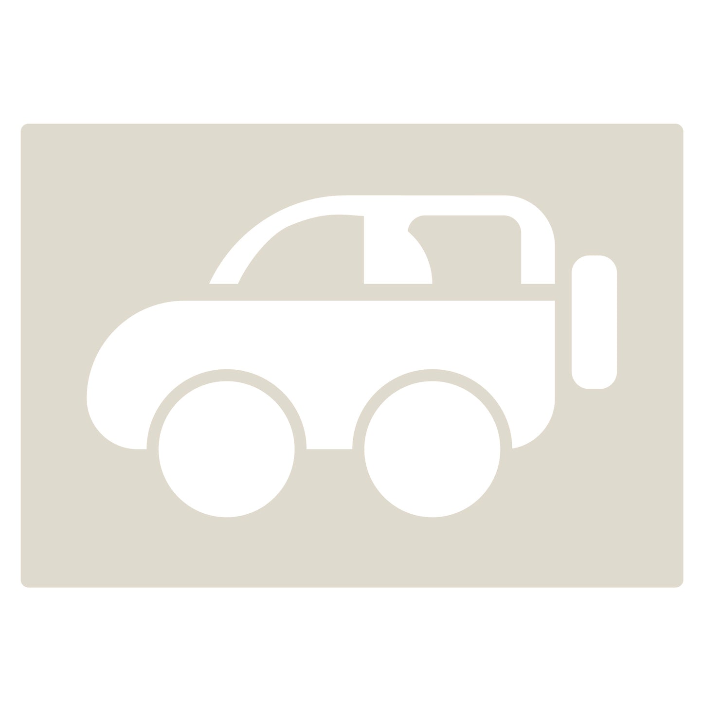 Cute Car Stencil Set 4pc featuring 4 cute cars: saloon, convertible, sports and SUV/4x4, A6 Reusable Mylar Templates for Walls, Cakes, Crafts, Cards & More
