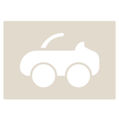 Cute Car Stencil Set 4pc featuring 4 cute cars: saloon, convertible, sports and SUV/4x4, A6 Reusable Mylar Templates for Walls, Cakes, Crafts, Cards & More