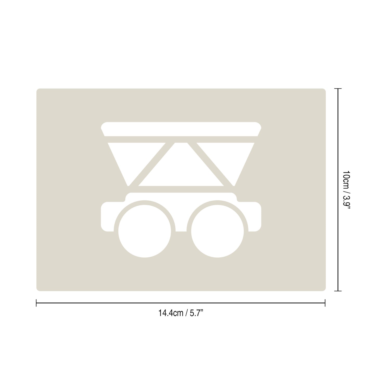 Cute Train Stencil Set 4pc, train engine, passenger carriage, hopper car, box car, A6 Reusable Mylar Templates for Walls, Cakes, Crafts, Cards & More