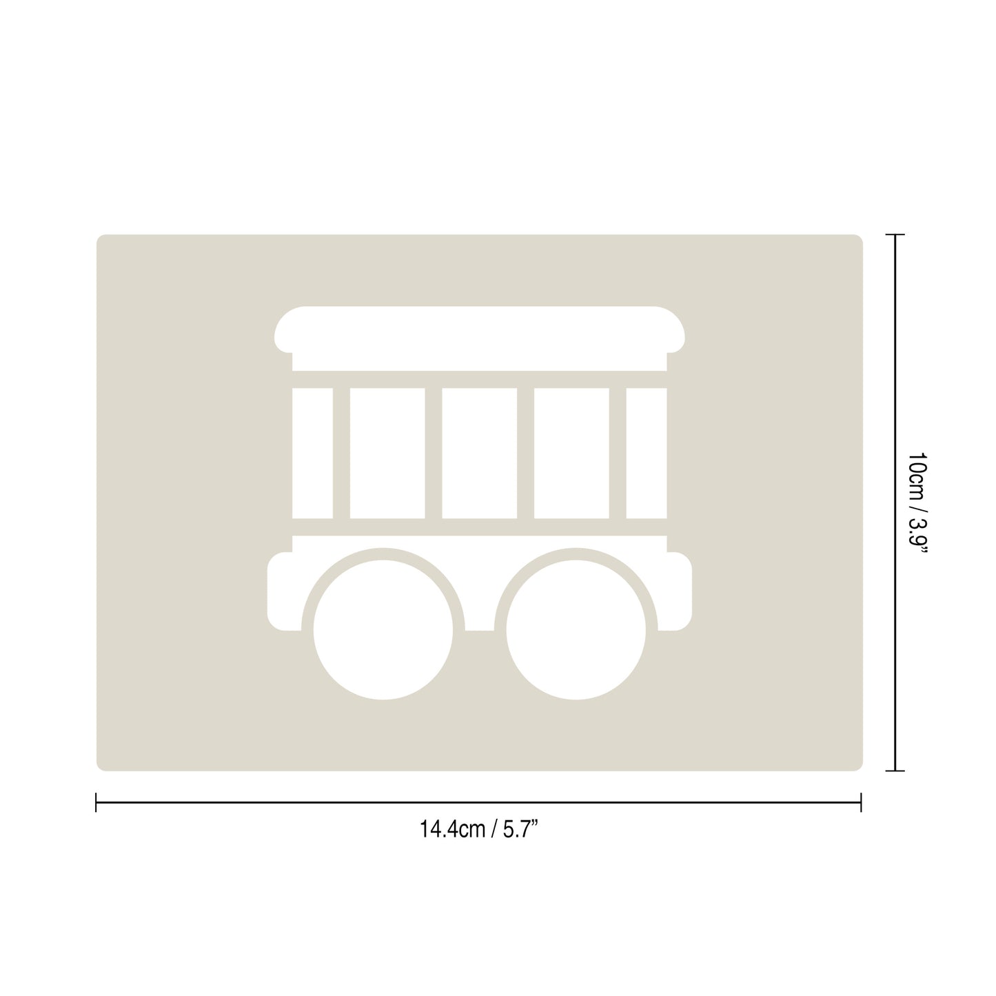 Cute Train Stencil Set 4pc, train engine, passenger carriage, hopper car, box car, A6 Reusable Mylar Templates for Walls, Cakes, Crafts, Cards & More