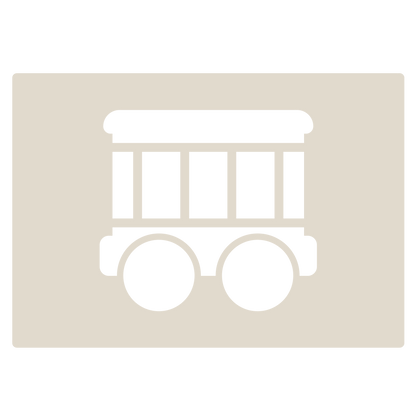 Cute Train Stencil Set 4pc, train engine, passenger carriage, hopper car, box car, A6 Reusable Mylar Templates for Walls, Cakes, Crafts, Cards & More