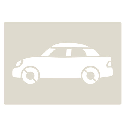 Road Car Stencil Set – 4pc saloon car, sports car, convertible, SUV/4x4 A6 Reusable Mylar Templates for Walls, Cakes, Crafts, Cards & More