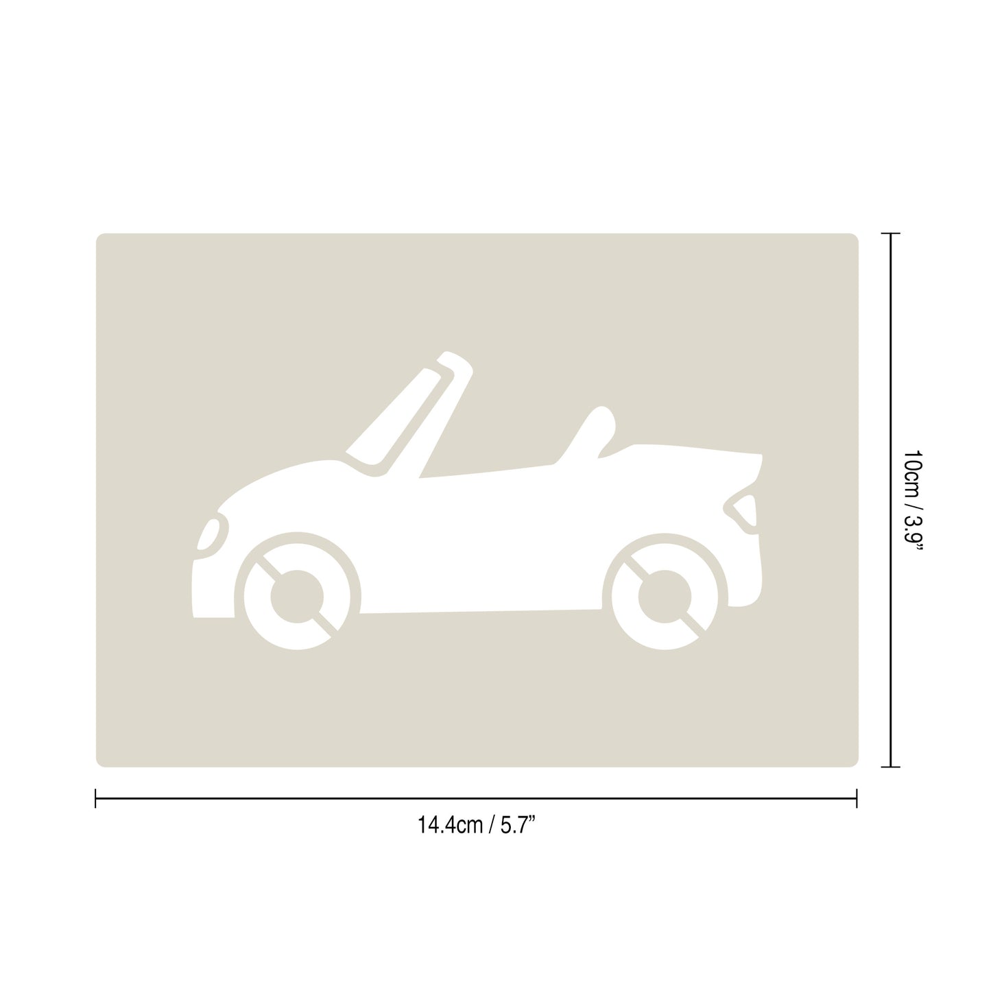 Road Car Stencil Set – 4pc saloon car, sports car, convertible, SUV/4x4 A6 Reusable Mylar Templates for Walls, Cakes, Crafts, Cards & More