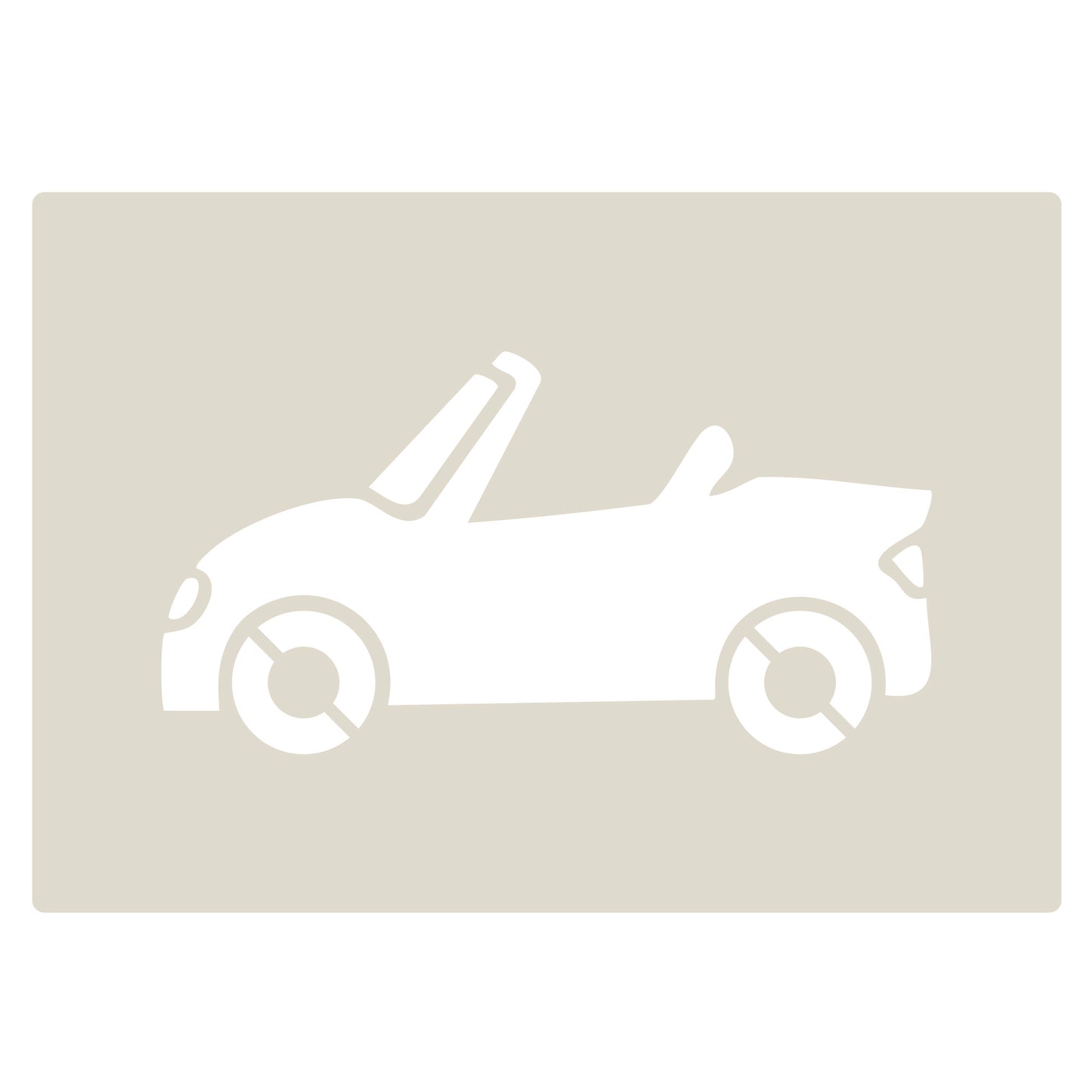 Road Car Stencil Set – 4pc saloon car, sports car, convertible, SUV/4x4 A6 Reusable Mylar Templates for Walls, Cakes, Crafts, Cards & More